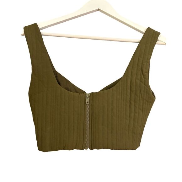 Italian Designer Scuba Olive Bustier - Picture 4 of 10